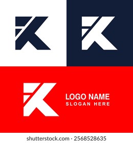K logo template, Creative letter and Modern.