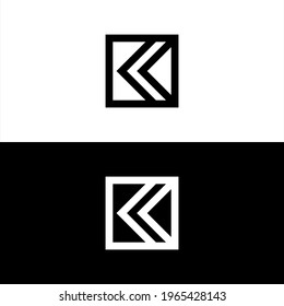 k logo vector design square