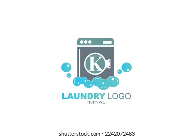 K Loundry Letter logo template for your branding.