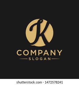 K Luxury Logo Design Template Inspiration