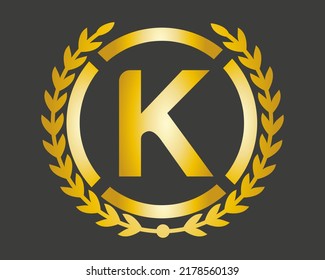 K Luxury Logo template in vector for Restaurant, Royalty, Boutique, Café, Hotel, Fashion and other vector illustration