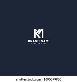 K M KM MK Initial Logo Template