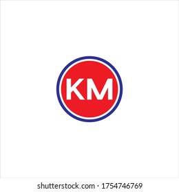 Diseño monográfico del logotipo de la letra K M