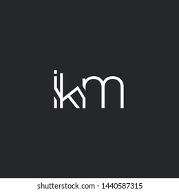 I K M letters Joint logo icon vector template.