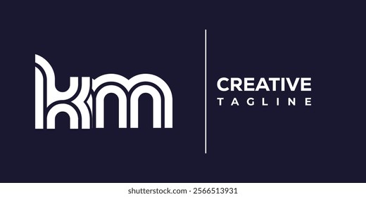 K and M logo design. KM abstract Letters Logo Monogram. This logo design is the process of creating a visual symbol that represents a brand, company, or individual.