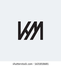 K & M monogram typographic logo.eps