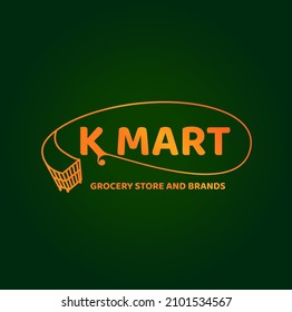 Tienda y marcas de K Mart Grocery. Logo de K mart.