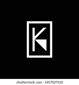 k minimalist logo vector, black and white 