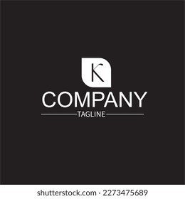 K modern minimalist letter logo design