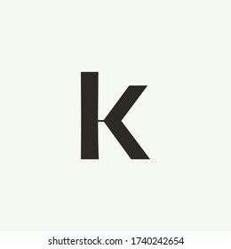 K monogram. Abstract letter K logo design. Filled creative symbol. Logo branding. Universal vector icon - Vector