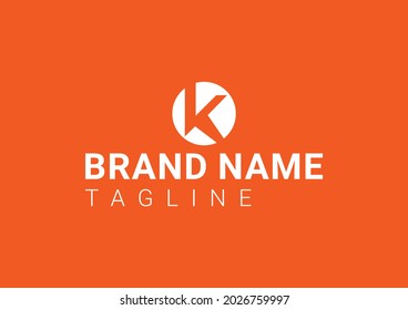 K monogram initials letter logo design 