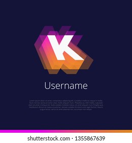 K, monogram logo. Vector graphic design elements editable for company and entrepreneur.