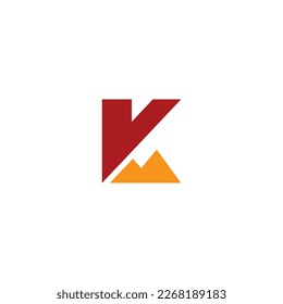 Diseño del logotipo de la montaña K. Icono de montaña