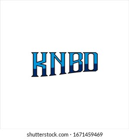 K N B D logo design, alphabet logo