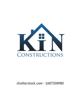 Diseño moderno del logotipo K n de construcción