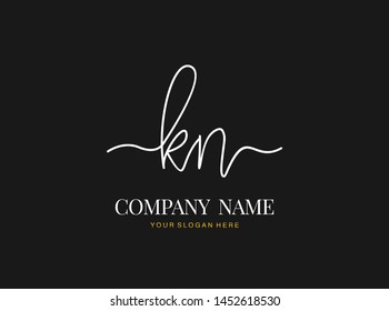 K N KN Beauty vector initial logo, handwriting logo of initial signature, wedding, fashion, jewerly, boutique, floral and botanical with creative template for any company or business.