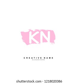 K N KN Initial logo template vector