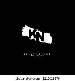 K N KN Initial logo template vector