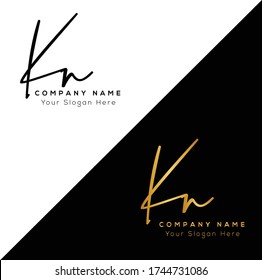 K N KN K R KR Initial letter handwriting and signature logo.	
