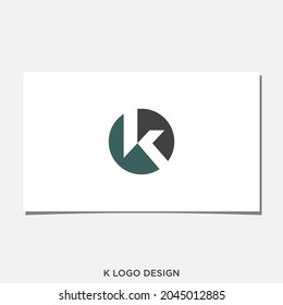 K  NEGATIVE SPACE LOGO DESIGN VECTOR