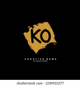 K O KO Initial logo template vector. Letter logo concept