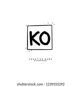 K O KO Initial logo template vector. Letter logo concept