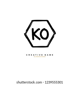 K O KO Initial logo template vector. Letter logo concept