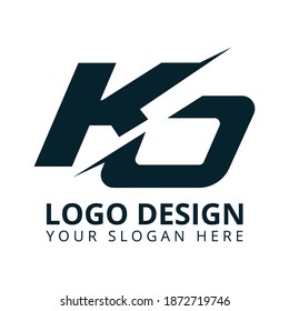 K O Letter Brand Logo Design