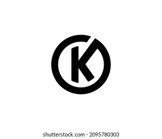 K OK KO logo design vector template