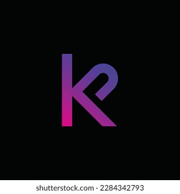 k p app icon logo. letter k and p initial vector template design