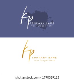K P KP Initial letter handwriting and signature logo. Beauty vector initial logo .Fashion, boutique, floral and botanical