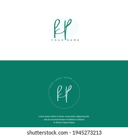 K P KP Letras iniciales y logotipo de la firma. Logo inicial del vector de belleza .Moda, boutique, floral y botánica	
