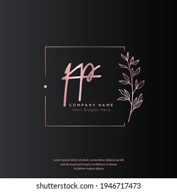K P KP Initial letter handwriting and signature logo. Beauty vector initial logo .Fashion, boutique, floral and botanical	