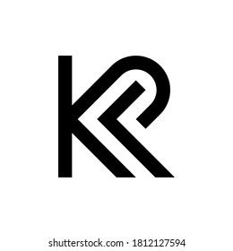 k p kp initial logo design vector symbol graphic idea creative