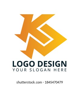 K P Letter Logo Design