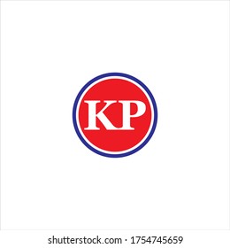 K P-Buchstaben-Logo-Monogramm