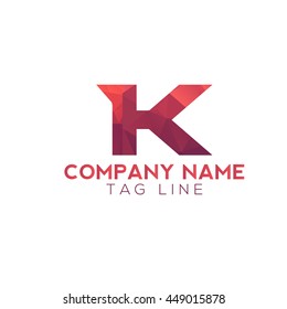 k polygonal logo