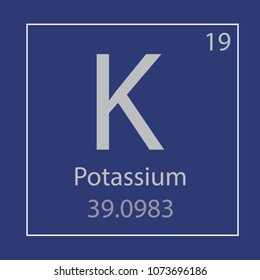 K potassium chemical element icon- vector illustration