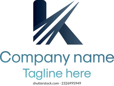 K premium professional modern minimalist Real estate corporate business vector logo design.