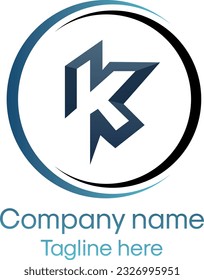 K premium professional modern minimalist Real estate corporate business vector logo design.