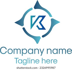 K premium professional modern minimalist Real estate corporate business vector logo design.