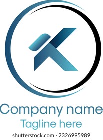 K premium professional modern minimalist Real estate corporate business vector logo design.