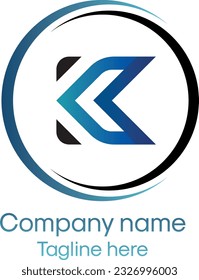 K premium professional modern minimalist Real estate corporate business vector logo design.