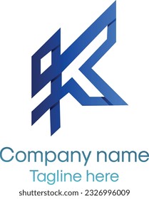 K premium professional modern minimalist Real estate corporate business vector logo design.