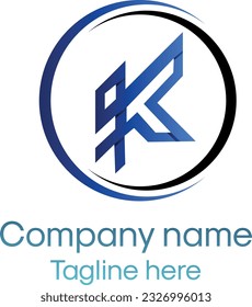 K premium professional modern minimalist Real estate corporate business vector logo design.