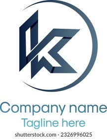 K premium professional modern minimalist Real estate corporate business vector logo design.