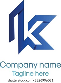 K premium professional modern minimalist Real estate corporate business vector logo design.