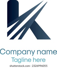 K premium professional modern minimalist Real estate corporate business vector logo design.