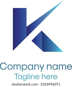 K premium professional modern minimalist Real estate corporate business vector logo design.