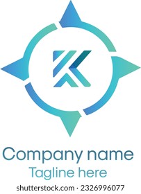 K premium professional modern minimalist Real estate corporate business vector logo design.